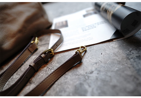 Taiwan Lee Kee Leather Goods Lee Kee original genuine leather handmade detachable special sandwich zipper bag cover type shoulder bag No. M2007 first layer cowhide bag leather original handmade genuine leather leather goods