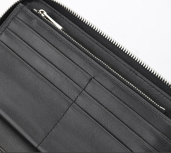 Taiwan Lee Kee Leather Goods Lee Kee Original genuine leather handmade Selection input crocodile leather strict zipper wallet No. 2002B First layer cowhide leather bag Leather Original handmade genuine leather Leather goods