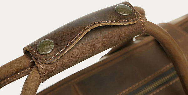 Taiwan Lee Kee Leather Goods Lee Kee Original Handmade Leather Crazy Horse Leather Handbag/Business Bag/Gym Bag No. A9022 First Layer Cowhide Bag Leather Original Handmade Leather Leather Goods