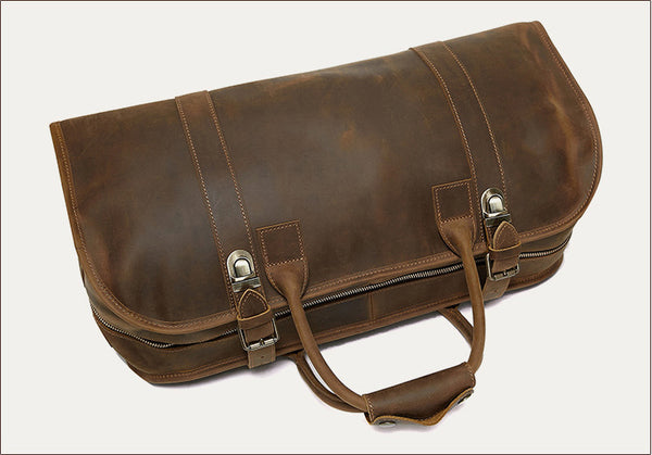 Taiwan Lee Kee Leather Goods Lee Kee Original Handmade Leather Crazy Horse Leather Handbag/Business Bag/Gym Bag No. A9022 First Layer Cowhide Bag Leather Original Handmade Leather Leather Goods