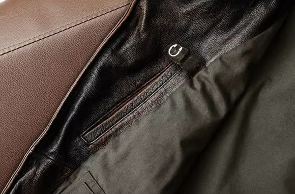 台灣李記皮具 李記 原創真皮手工 哈雷機車を備え多細節重工馬甲 1938號 頭層牛皮包包 皮革 原創手工真皮 皮件