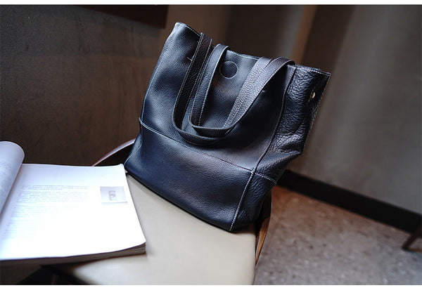 Taiwan Lee Kee Leather Goods Lee Kee Original Genuine Leather Handmade First-layer Soft Cowhide Retro Large Capacity Tote Bag No. M104 First-layer Cowhide Bag Leather Original Handmade Genuine Leather Leather Goods