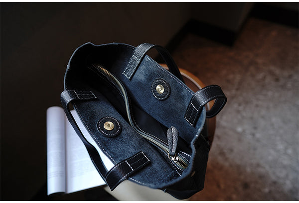 Taiwan Lee Kee Leather Goods Lee Kee Original Genuine Leather Handmade First-layer Soft Cowhide Retro Large Capacity Tote Bag No. M104 First-layer Cowhide Bag Leather Original Handmade Genuine Leather Leather Goods