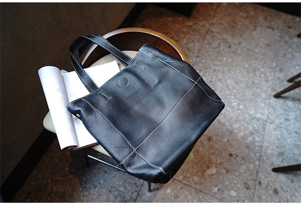 Taiwan Lee Kee Leather Goods Lee Kee Original Genuine Leather Handmade First-layer Soft Cowhide Retro Large Capacity Tote Bag No. M104 First-layer Cowhide Bag Leather Original Handmade Genuine Leather Leather Goods