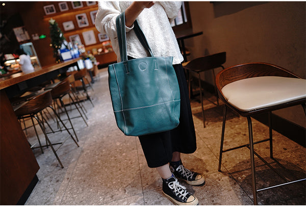 Taiwan Lee Kee Leather Goods Lee Kee Original Genuine Leather Handmade First-layer Soft Cowhide Retro Large Capacity Tote Bag No. M104 First-layer Cowhide Bag Leather Original Handmade Genuine Leather Leather Goods
