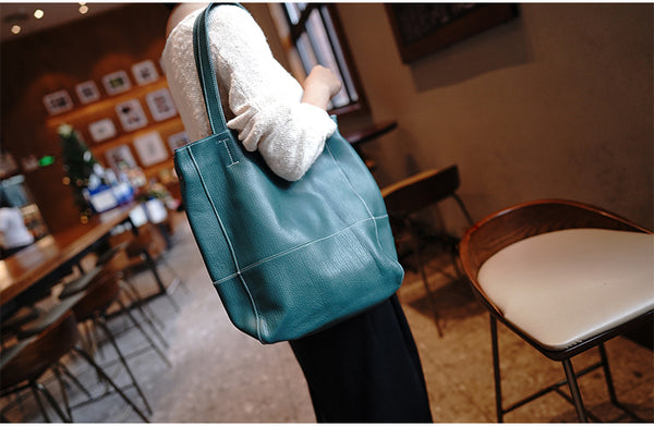 Taiwan Lee Kee Leather Goods Lee Kee Original Genuine Leather Handmade First-layer Soft Cowhide Retro Large Capacity Tote Bag No. M104 First-layer Cowhide Bag Leather Original Handmade Genuine Leather Leather Goods