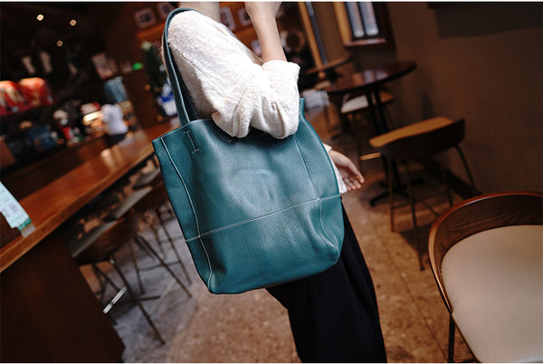 Taiwan Lee Kee Leather Goods Lee Kee Original Genuine Leather Handmade First-layer Soft Cowhide Retro Large Capacity Tote Bag No. M104 First-layer Cowhide Bag Leather Original Handmade Genuine Leather Leather Goods