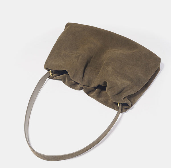 台灣李記皮具 李記 原創真皮手工 美拉德風マイナー設計褶皺雲朵包0117號原創手工真皮 皮件