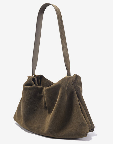 台灣李記皮具 李記 原創真皮手工 美拉德風マイナー設計褶皺雲朵包0117號原創手工真皮 皮件