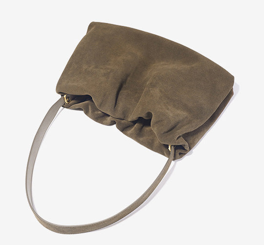 台灣李記皮具 李記 原創真皮手工 美拉德風マイナー設計褶皺雲朵包0117號原創手工真皮 皮件