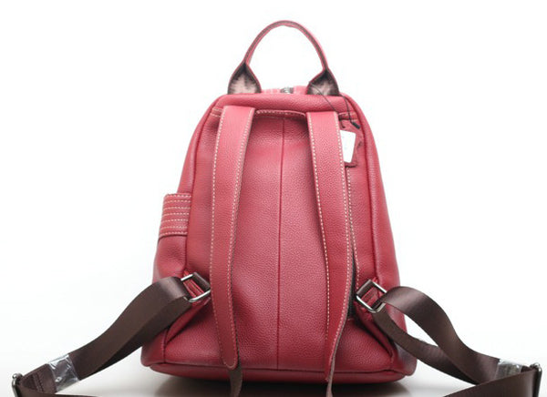 台灣李記皮具 李記 原創真皮手工 無性別セ男女本革バッ大容量純色後背包01976號原創手工真皮 皮件