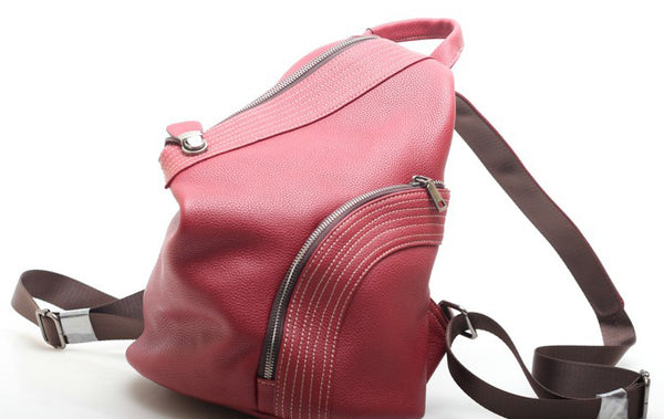 台灣李記皮具 李記 原創真皮手工 無性別セ男女本革バッ大容量純色後背包01976號原創手工真皮 皮件