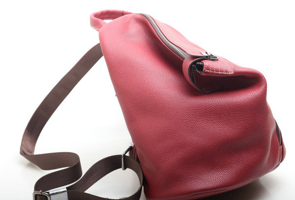 台灣李記皮具 李記 原創真皮手工 無性別セ男女本革バッ大容量純色後背包01976號原創手工真皮 皮件