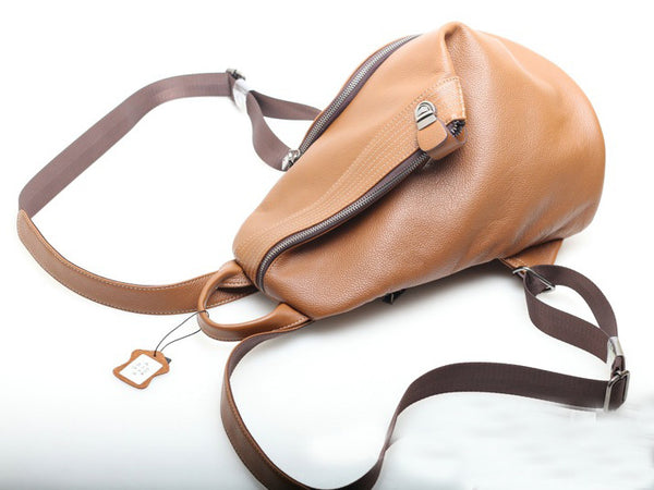 台灣李記皮具 李記 原創真皮手工 無性別セ男女本革バッ大容量純色後背包01976號原創手工真皮 皮件