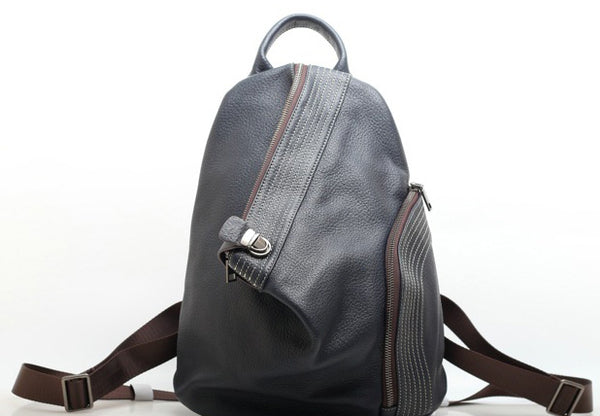 台灣李記皮具 李記 原創真皮手工 無性別セ男女本革バッ大容量純色後背包01976號原創手工真皮 皮件