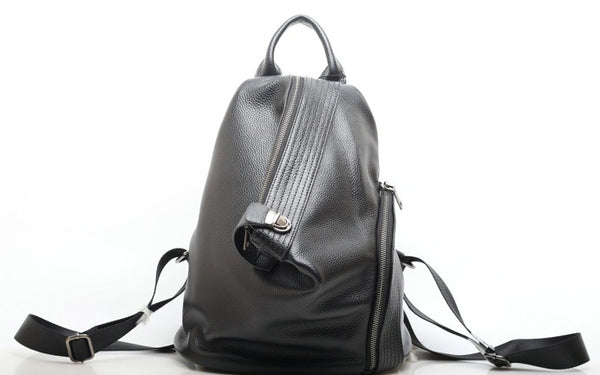 台灣李記皮具 李記 原創真皮手工 無性別セ男女本革バッ大容量純色後背包01976號原創手工真皮 皮件