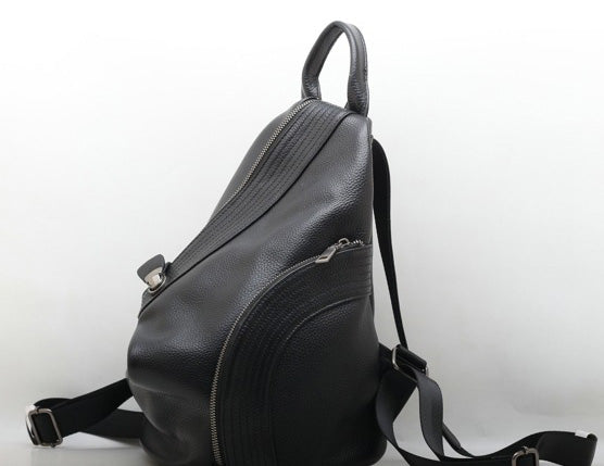 台灣李記皮具 李記 原創真皮手工 無性別セ男女本革バッ大容量純色後背包01976號原創手工真皮 皮件