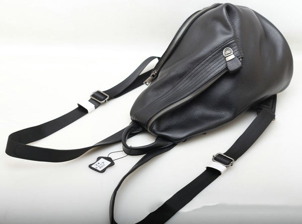 台灣李記皮具 李記 原創真皮手工 無性別セ男女本革バッ大容量純色後背包01976號原創手工真皮 皮件