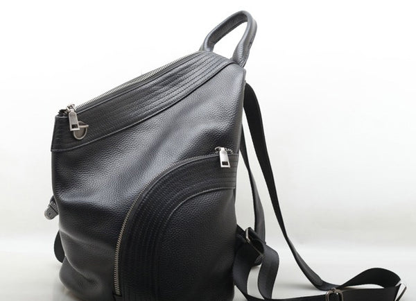 台灣李記皮具 李記 原創真皮手工 無性別セ男女本革バッ大容量純色後背包01976號原創手工真皮 皮件