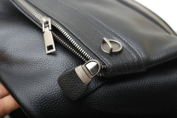 台灣李記皮具 李記 原創真皮手工 無性別セ男女本革バッ大容量純色後背包01976號原創手工真皮 皮件