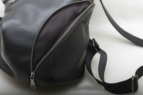 台灣李記皮具 李記 原創真皮手工 無性別セ男女本革バッ大容量純色後背包01976號原創手工真皮 皮件