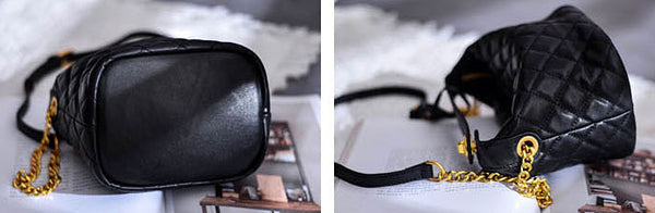 台灣李記皮具 李記 原創真皮手工       頭層牛皮 菱格鏈條 輕奢飯盒包030號原創手工真皮 皮件