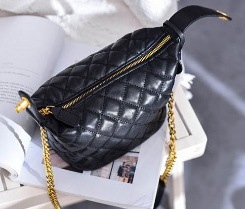 台灣李記皮具 李記 原創真皮手工       頭層牛皮 菱格鏈條 輕奢飯盒包030號原創手工真皮 皮件