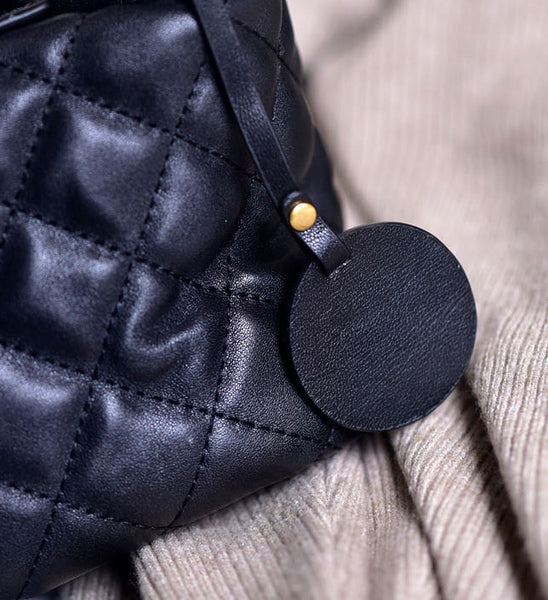 台灣李記皮具 李記 原創真皮手工       頭層牛皮 菱格鏈條 輕奢飯盒包030號原創手工真皮 皮件