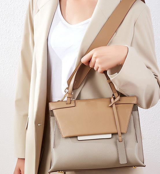 台灣李記皮具 李記 原創真皮手工 復古 氣質 簡約 の手提包0527號原創手工真皮 皮件