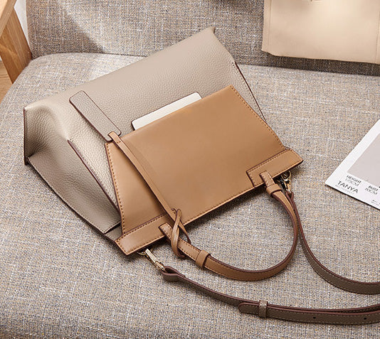 台灣李記皮具 李記 原創真皮手工 復古 氣質 簡約 の手提包0527號原創手工真皮 皮件