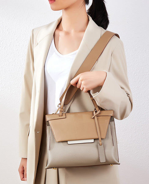 台灣李記皮具 李記 原創真皮手工 復古 氣質 簡約 の手提包0527號原創手工真皮 皮件