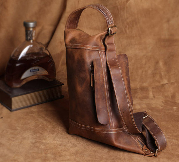 台灣李記皮具 李記 原創真皮手工 厳選のか瘋馬皮騎行機車旅行包0558號原創手工真皮 皮件