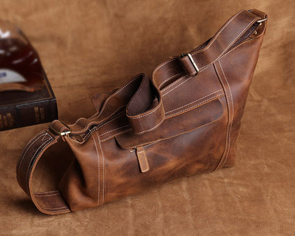 台灣李記皮具 李記 原創真皮手工 厳選のか瘋馬皮騎行機車旅行包0558號原創手工真皮 皮件