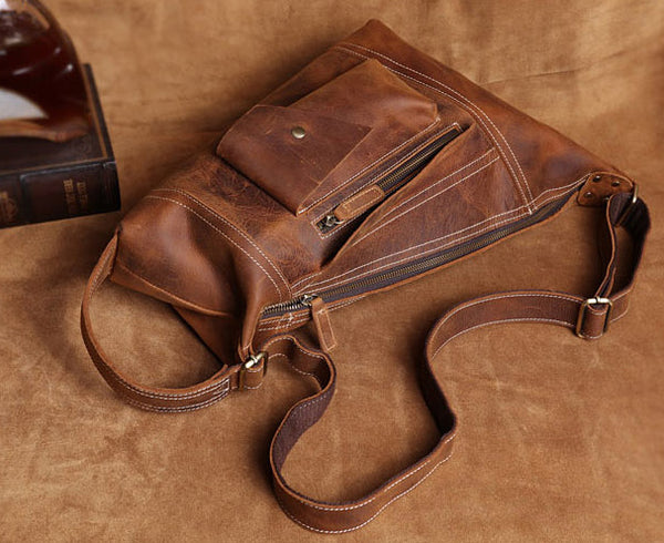 台灣李記皮具 李記 原創真皮手工 厳選のか瘋馬皮騎行機車旅行包0558號原創手工真皮 皮件