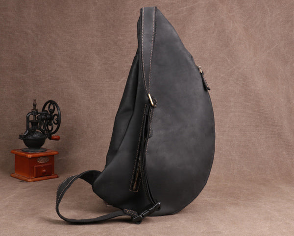 Taiwan Lee Kee Leather Goods Lee Kee original handmade genuine leather riding leather large capacity ヘッ chest bag No. 06589 original handmade genuine leather leather goods