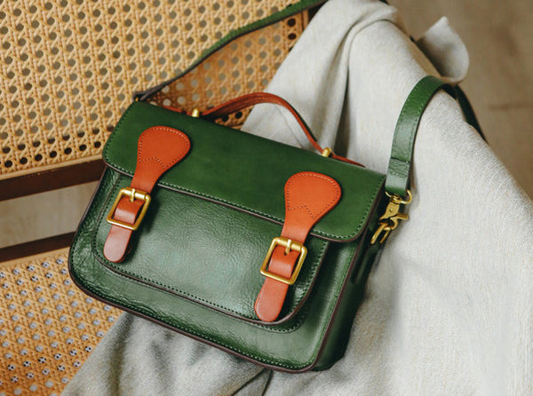 Taiwan Lee Kee Leather Goods Lee Kee Original Handmade Leather European and American Vintage Vegetable Tanned Cow Leather Messenger Bag No. 11040 Original Handmade Leather Leather Goods