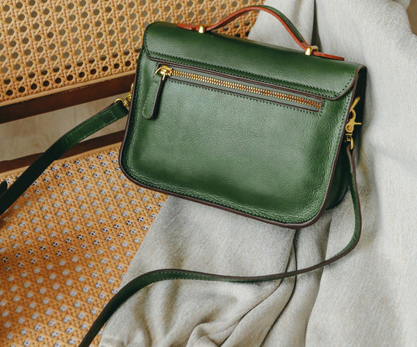 Taiwan Lee Kee Leather Goods Lee Kee Original Handmade Leather European and American Vintage Vegetable Tanned Cow Leather Messenger Bag No. 11040 Original Handmade Leather Leather Goods