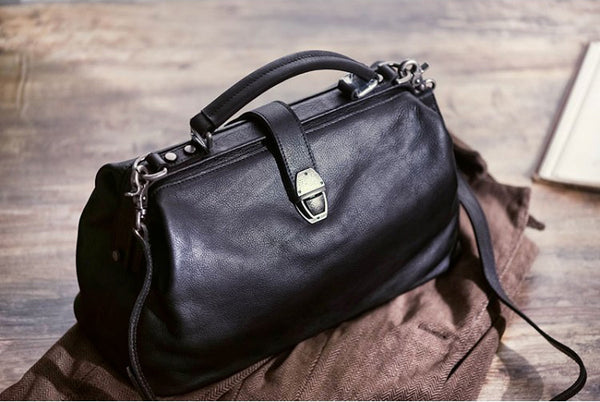 Taiwan Lee Kee Leather Goods Lee Kee Original Leather Handmade Jinkou Doctor Bag/Lock Bag No. 140150 First Layer Cowhide Bag Leather Original Handmade Leather Leather Goods