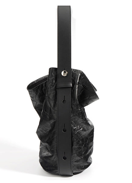 台灣李記皮具 李記 原創真皮手工 春夏ソフ軟皮牛革 皺褶の水桶包2088號原創手工真皮 皮件