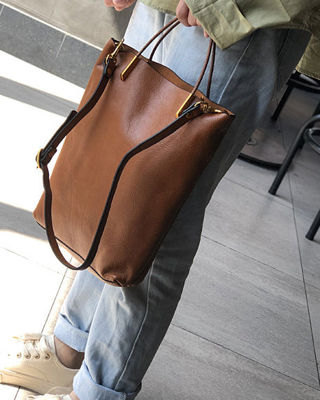 台灣李記皮具 李記 原創真皮手工 頭層牛革シ簡約の子母包21001號原創手工真皮 皮件