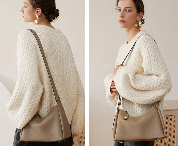 台灣李記皮具 李記 原創真皮手工 高級感本革女性バ脇バッグ大気バッ2106號原創手工真皮 皮件