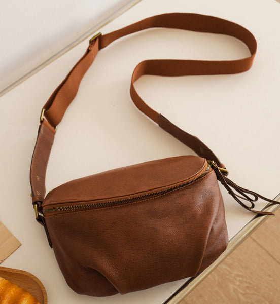 台灣李記皮具 李記 原創真皮手工 褶皺 簡約 大容量 馬鞍包21112號原創手工真皮 皮件