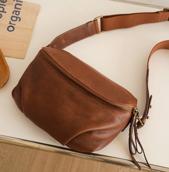 台灣李記皮具 李記 原創真皮手工 褶皺 簡約 大容量 馬鞍包21112號原創手工真皮 皮件