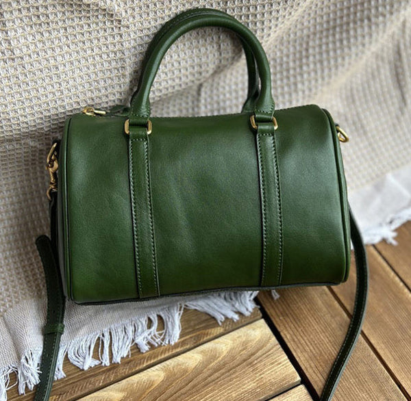 台灣李記皮具 李記 原創真皮手工 經典 復古休閒 寬肩帶枕頭包22408號原創手工真皮 皮件