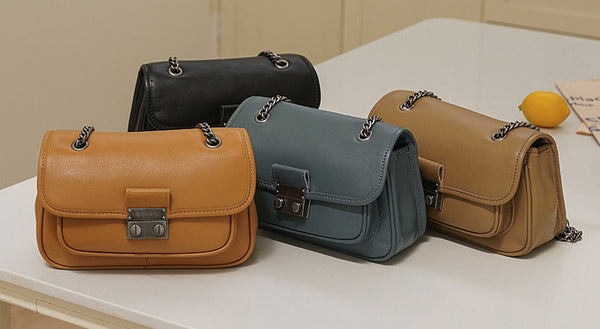 台灣李記皮具 李記 原創真皮手工 高級感の小人数本革女性バッ小方形包23012號原創手工真皮 皮件