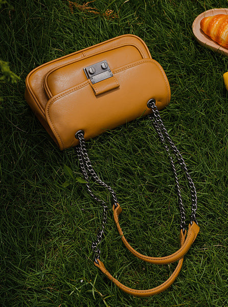 台灣李記皮具 李記 原創真皮手工 高級感の小人数本革女性バッ小方形包23012號原創手工真皮 皮件