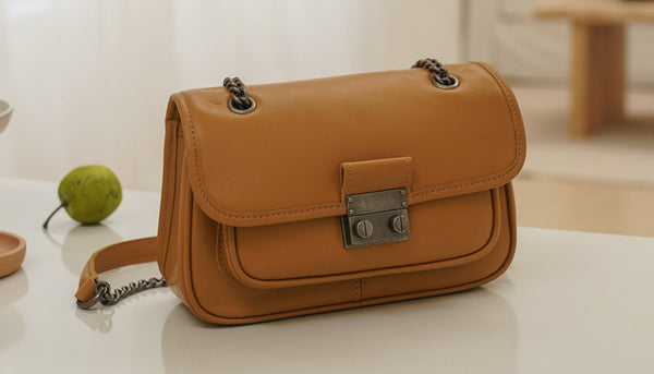 台灣李記皮具 李記 原創真皮手工 高級感の小人数本革女性バッ小方形包23012號原創手工真皮 皮件