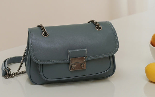 台灣李記皮具 李記 原創真皮手工 高級感の小人数本革女性バッ小方形包23012號原創手工真皮 皮件