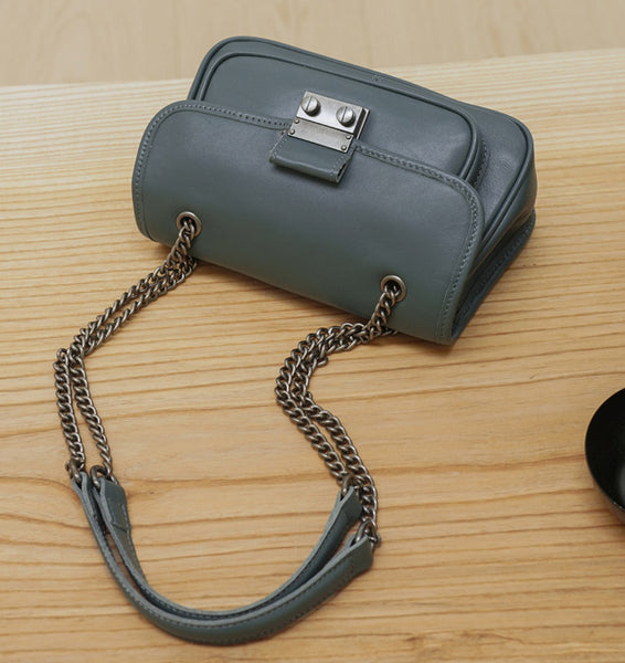 台灣李記皮具 李記 原創真皮手工 高級感の小人数本革女性バッ小方形包23012號原創手工真皮 皮件