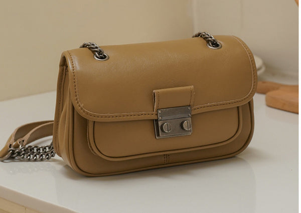 台灣李記皮具 李記 原創真皮手工 高級感の小人数本革女性バッ小方形包23012號原創手工真皮 皮件